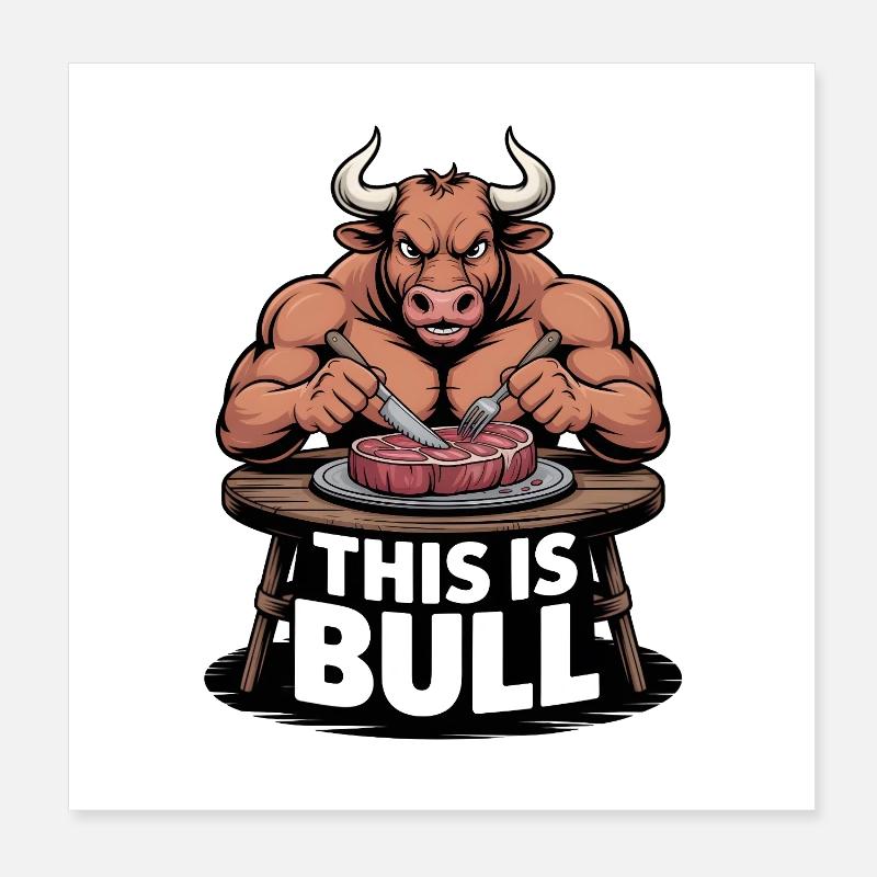 Il s’agit de l’édition Bull Meat Poster 20 x 20 cm