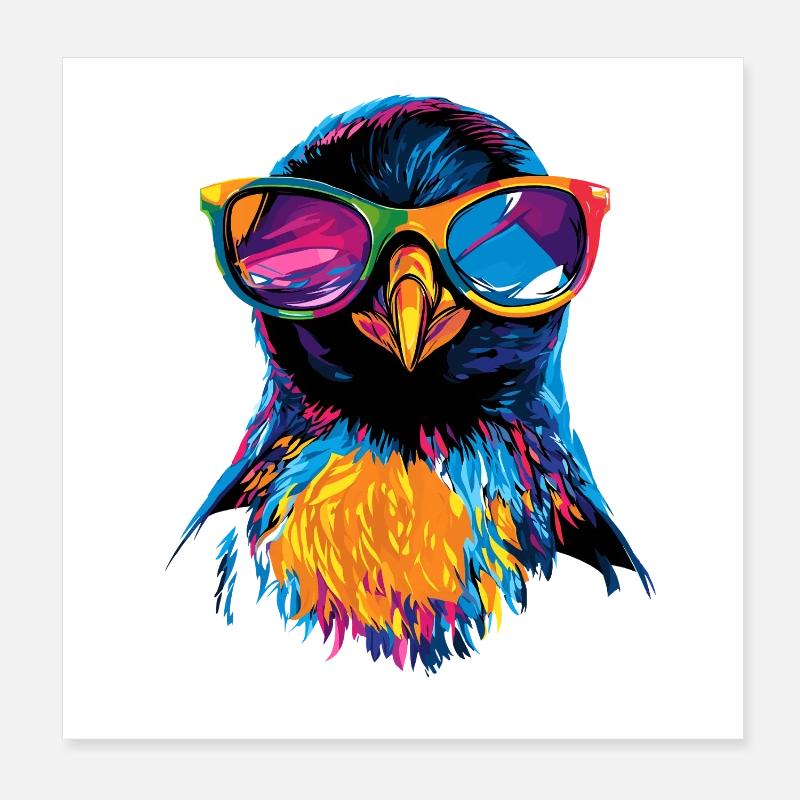 Pinguin Kaiserpinguin Zwergpinguin Süße Pinguine Poster 20x20 cm