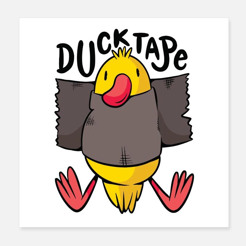 Duck Taping Comedy Charakterdesign Poster 20x20 cm