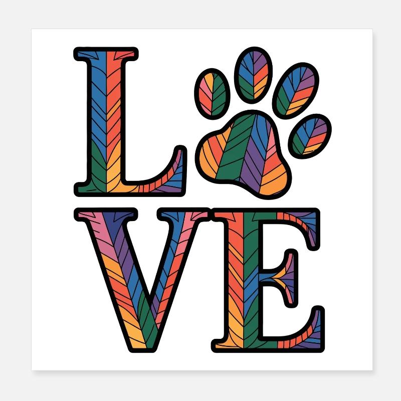 Pet Lover Poster 8" x 8" (20x20 cm)