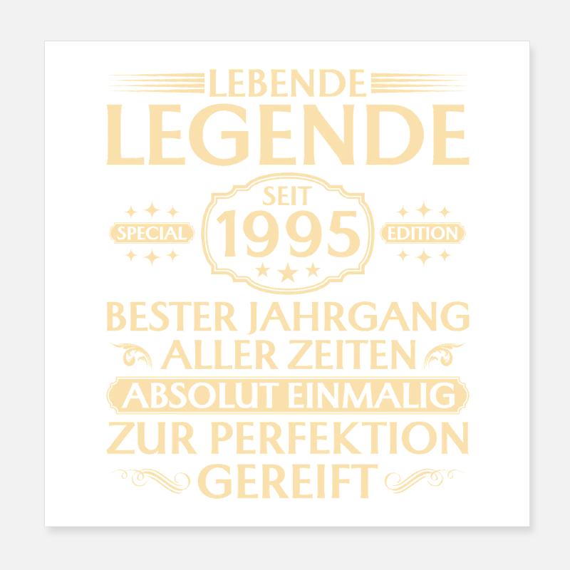 30. Geburtstag - Lebende Legende seit 1995 Poster 20x20 cm