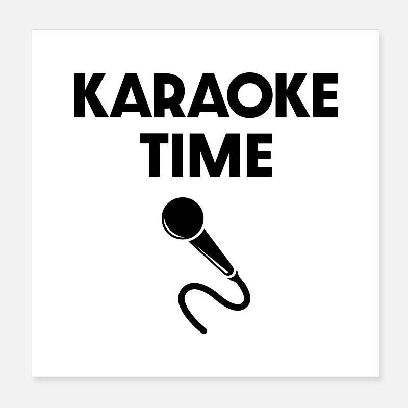 Karaoke-Zeit Poster 20x20 cm
