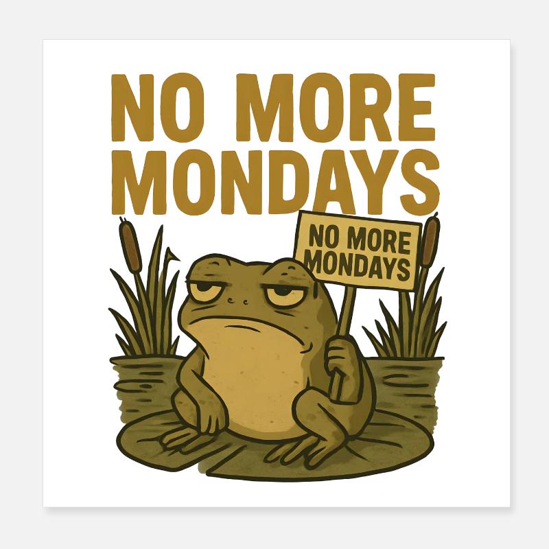 Striking frog Poster 8" x 8" (20x20 cm)