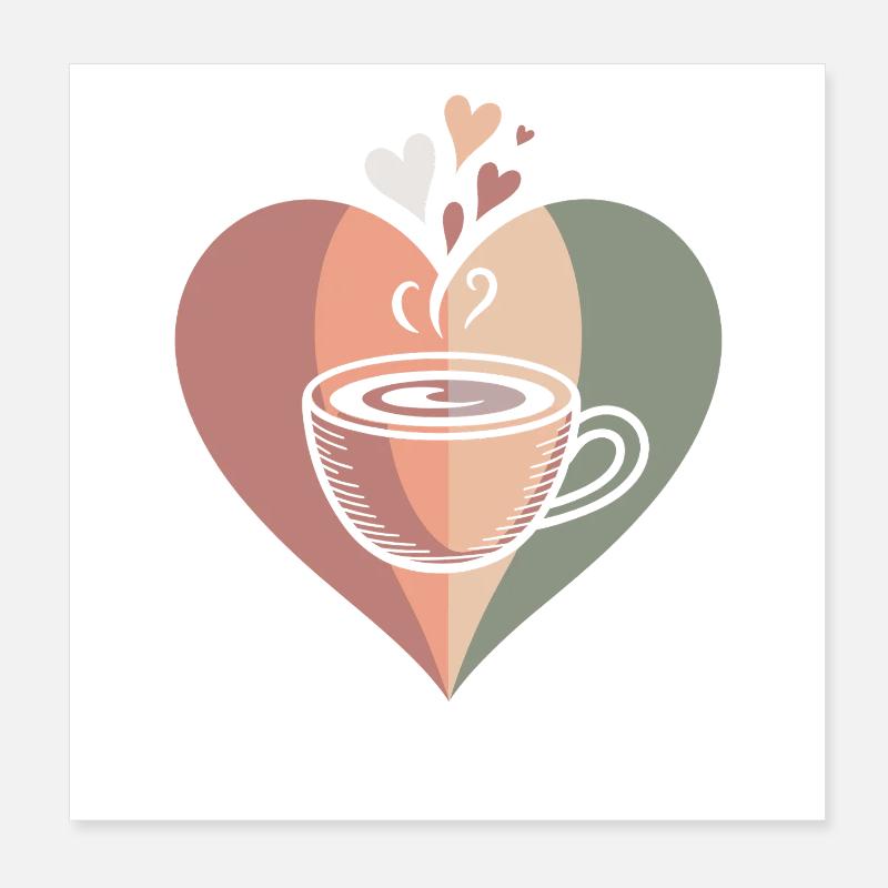 Kaffeetasse Kaffee Poster 20x20 cm