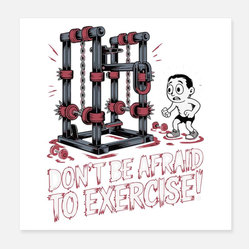 Conception de motivation de remise en forme intrépide Poster 20 x 20 cm