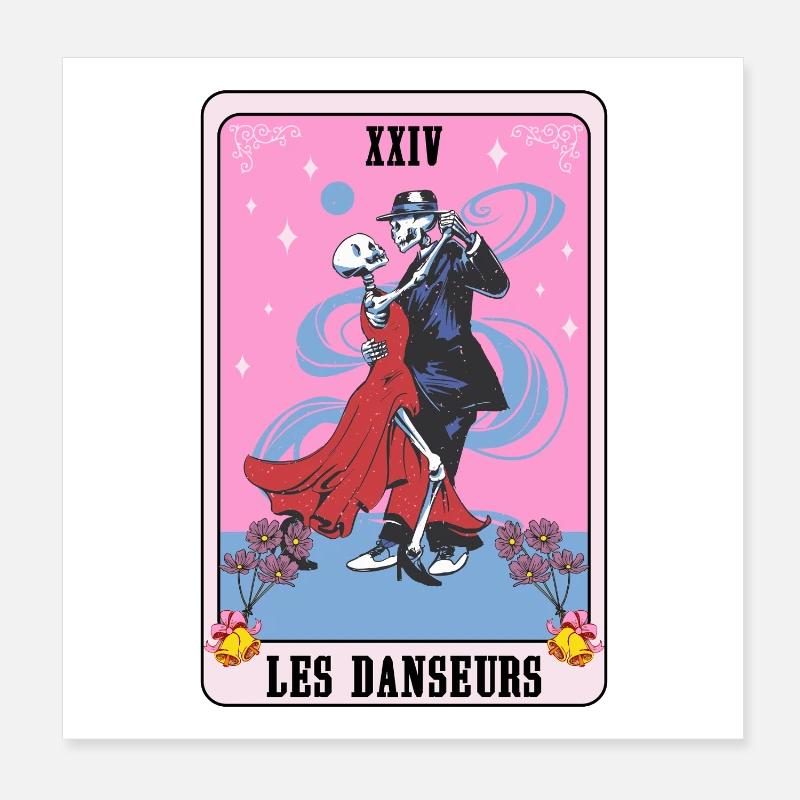 Les Danseurs Passion Danse Et Tarot Idée Cadeau Poster 20 x 20 cm