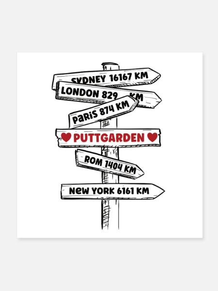 Puttgarden Ostseebad Urlaub Ostsee Ostholstein - Poster 20x20 cm - Weiß