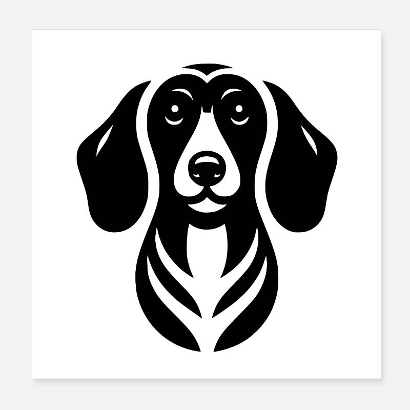 Dackel Poster 20x20 cm