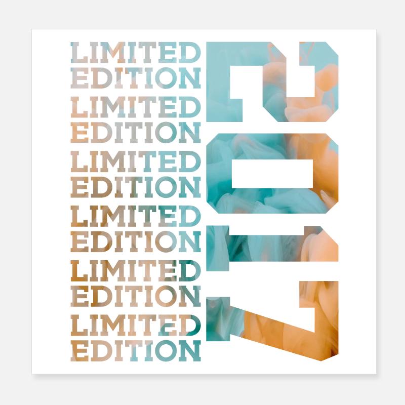 ÉDITION LIMITÉE 2017 9 ANS 9E ANNIVERSAIRE Poster 20 x 20 cm