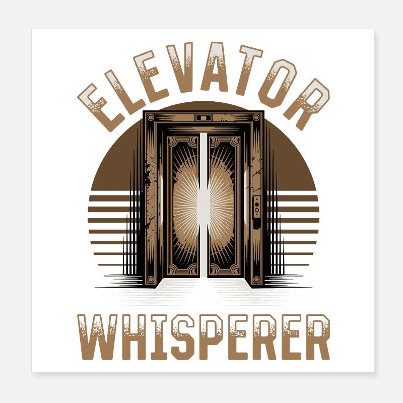 Elevator toddler & kids Poster 20x20 cm
