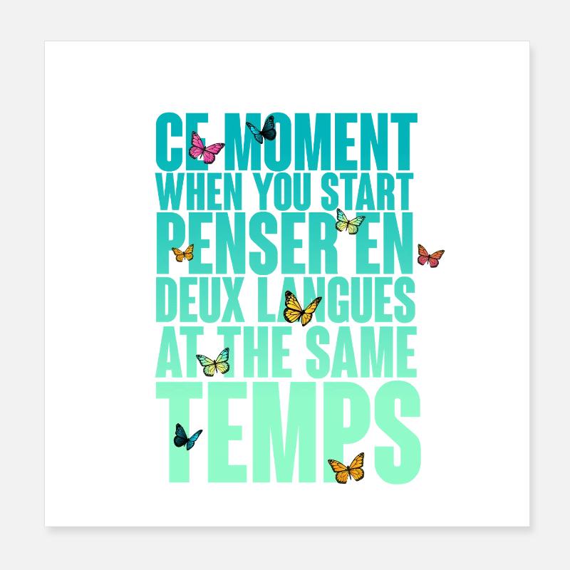 COOL SAYING FOR MULTILINGUALS, INTERNATIONAL Poster 8" x 8" (20x20 cm)