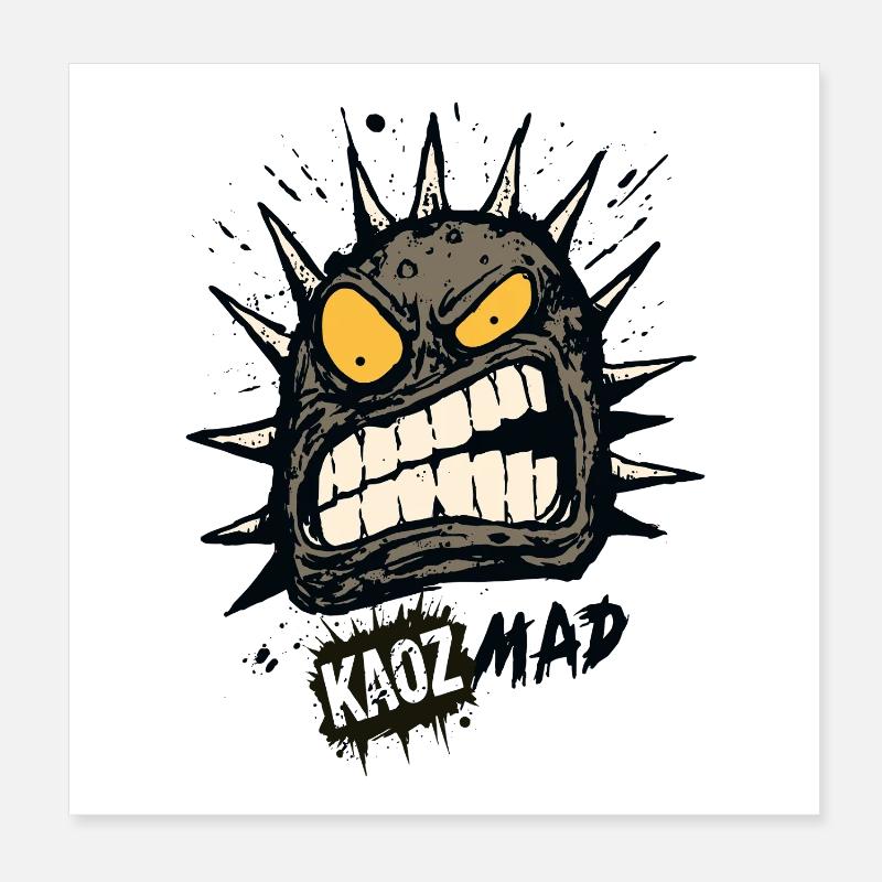 Wütendes Monster  Poster 20x20 cm