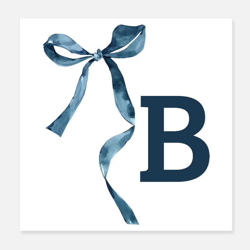 Monogramm b Geschenkidee Poster 20x20 cm