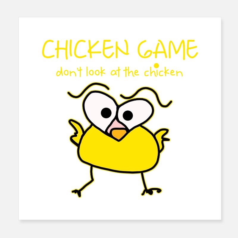 chicken game fun  Poster 20x20 cm