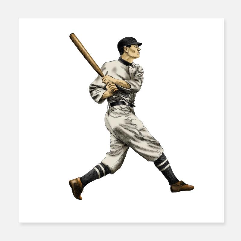 Base-ball Poster 20 x 20 cm