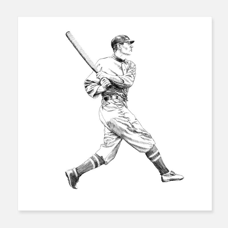 Base-ball Poster 20 x 20 cm