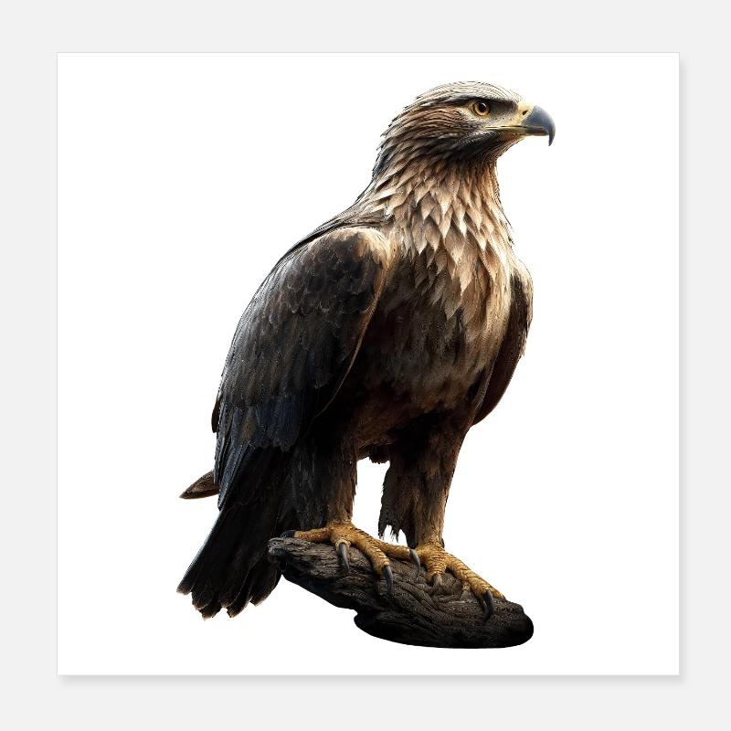 Aigle Pygargue à tête blanche Aigle royal Pygargue à queue blanche Poster 20 x 20 cm