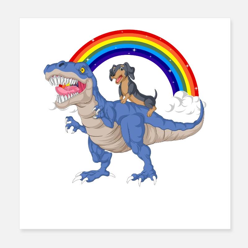 Teckel Poster 20 x 20 cm