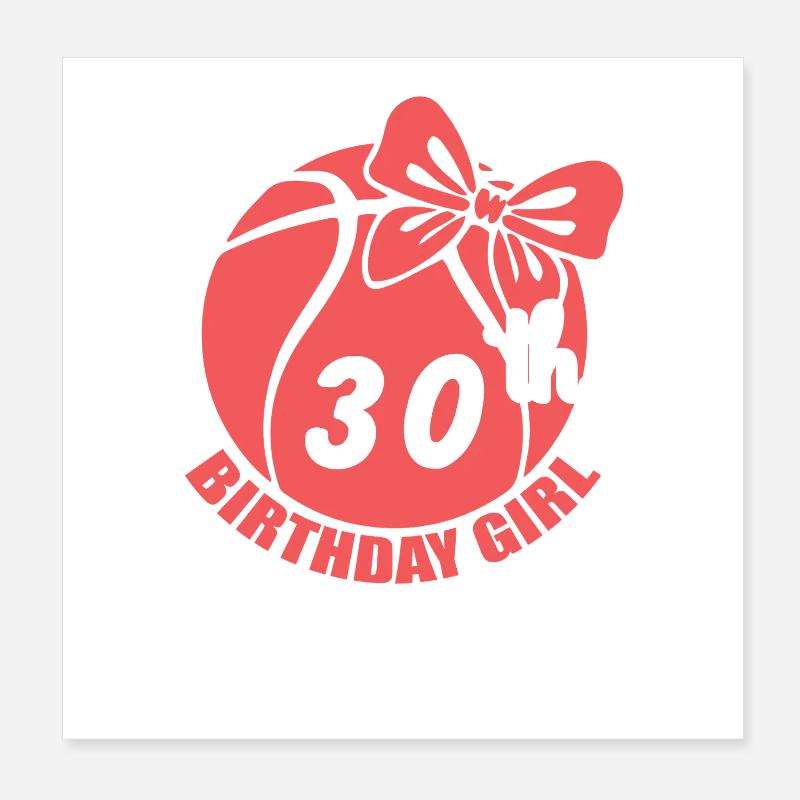 Basket-ball 30e anniversaire Basketteur Poster 20 x 20 cm