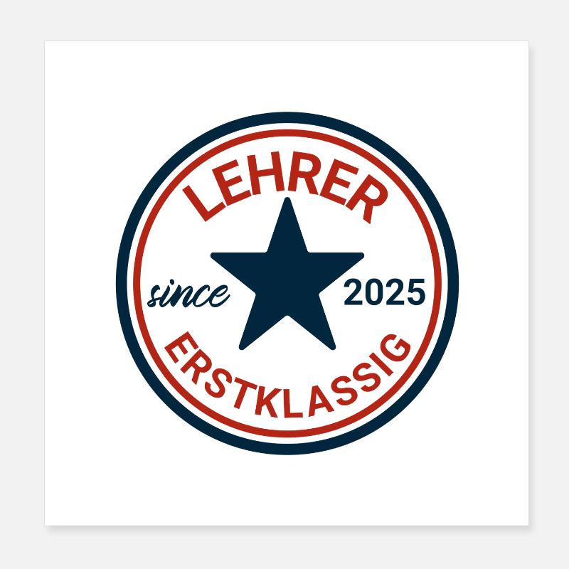 Modèle de tatouage d'enseignant 2025 Poster 20 x 20 cm