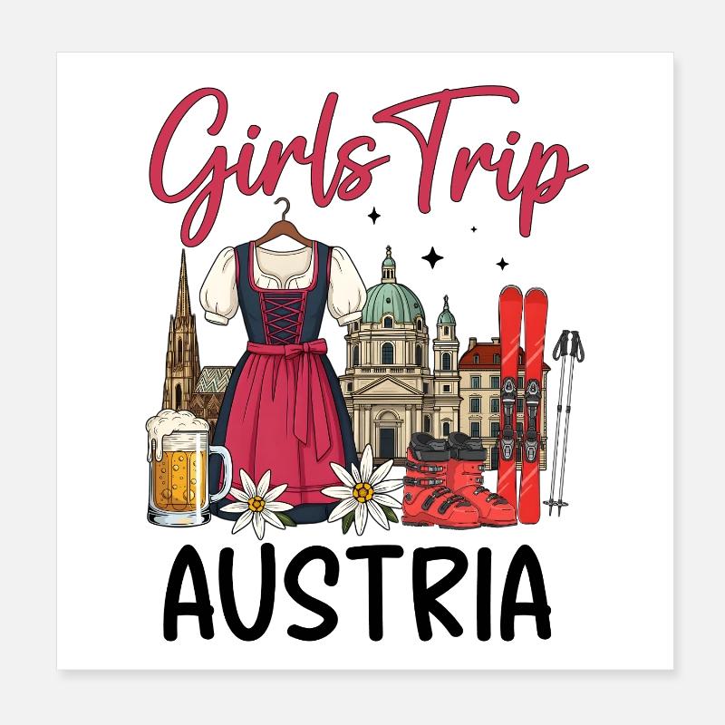 Girls Trip Austria Poster 20x20 cm