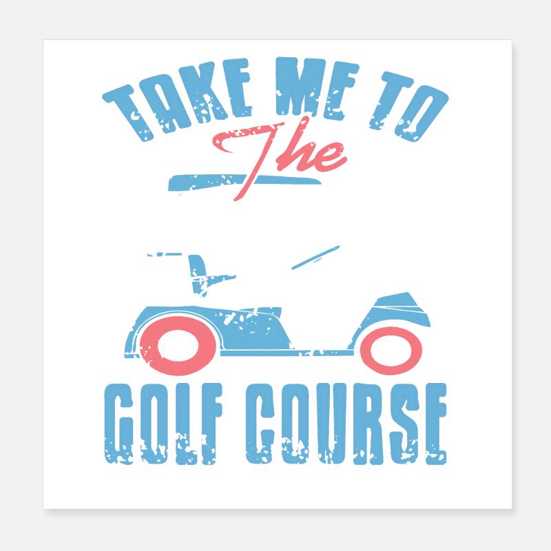 Bold Minimal Golf Bag Silhouette Course Vibe Poster 8" x 8" (20x20 cm)