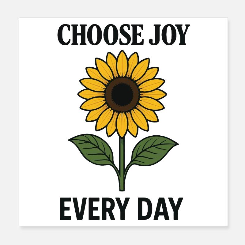 Choose Joy Every Day Mindfulness Affirmation Poster 8" x 8" (20x20 cm)