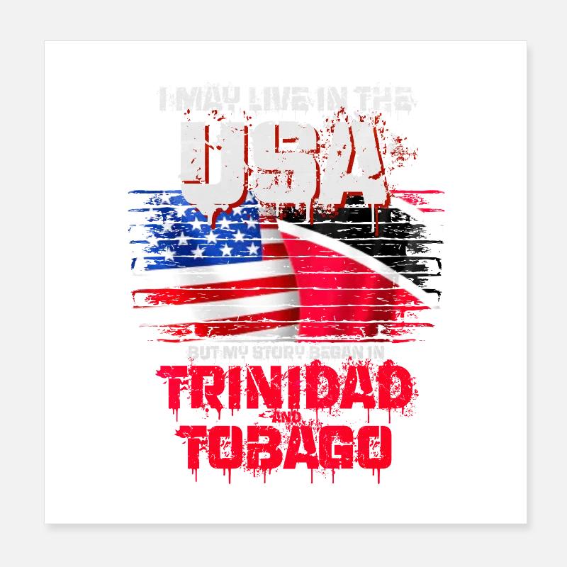 Conception du patriotisme des États-Unis avec drapeau et message Poster 20 x 20 cm