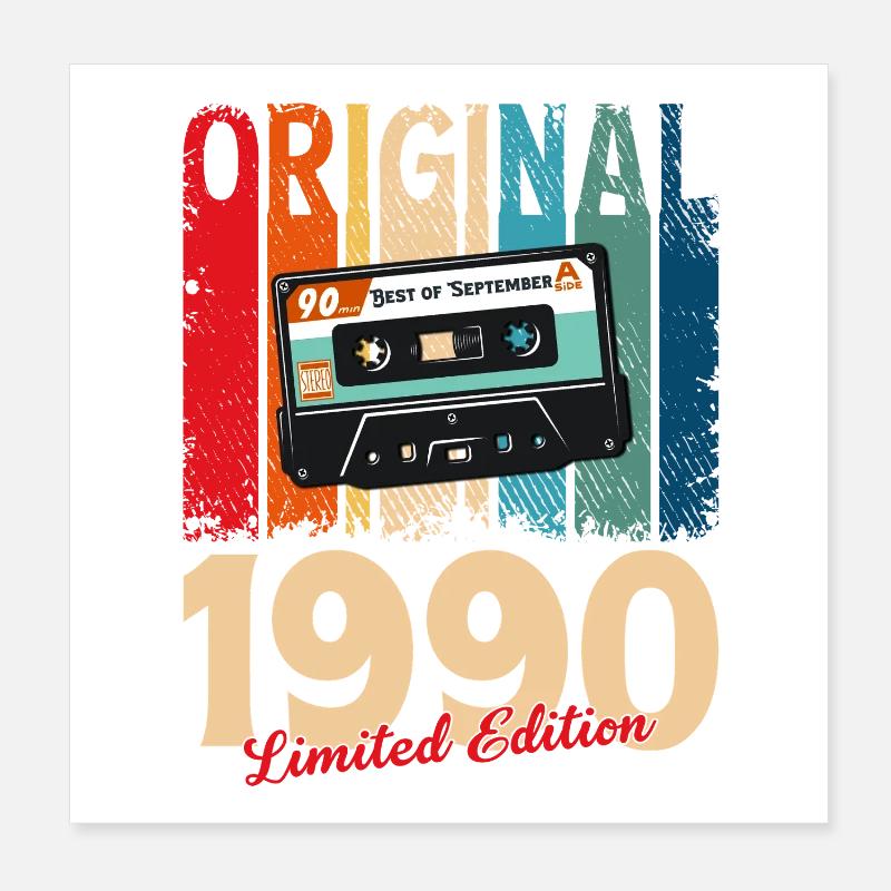 Cassette 35e anniversaire septembre 1990 Poster 20 x 20 cm