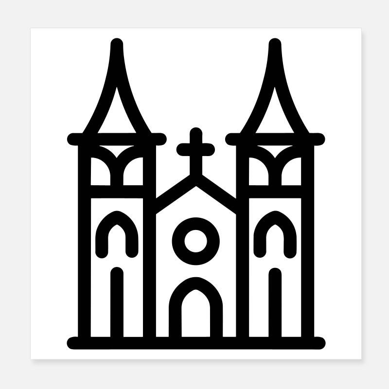Kathedrale Poster 20x20 cm