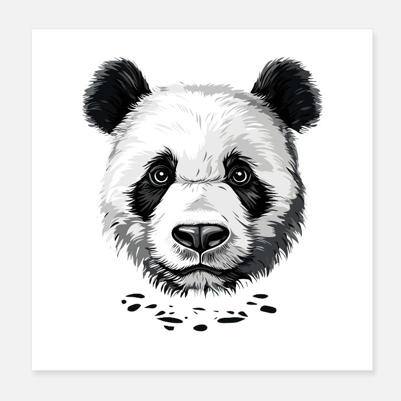 Panda Bear Giant Pandas Giant Panda Cute Panda Bear Poster 8" x 8" (20x20 cm)