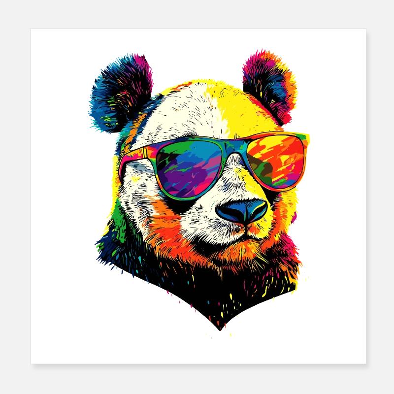 Panda Ours Pandas Géants Panda Géant Mignon Panda Ours Panda Poster 20 x 20 cm