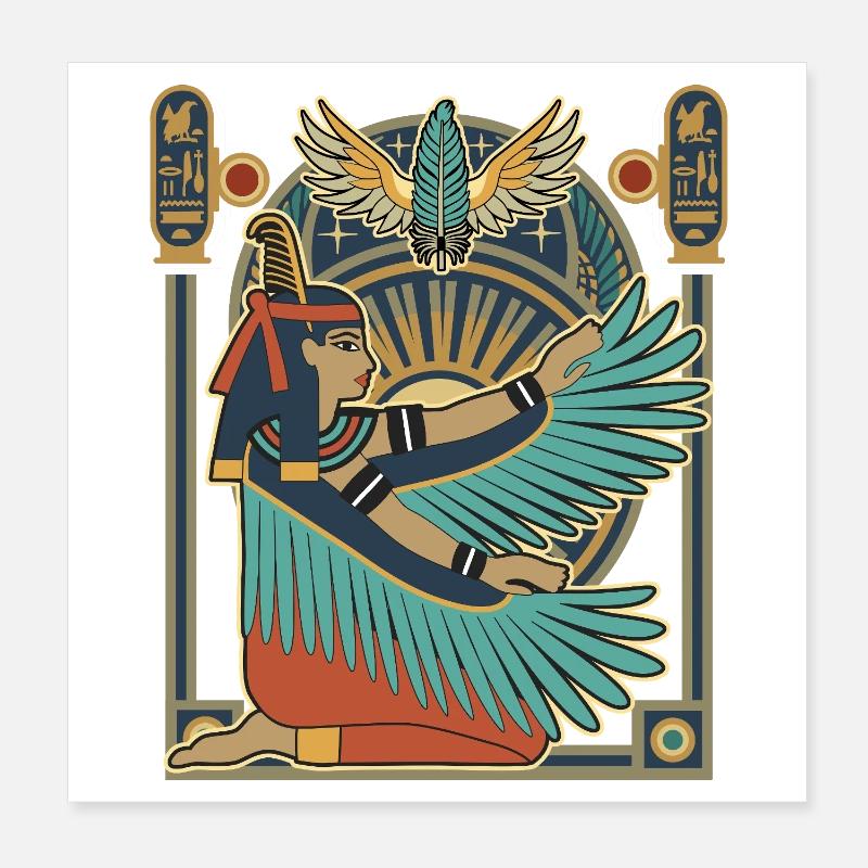 MAAT Déesse de la Justice Poster 20 x 20 cm