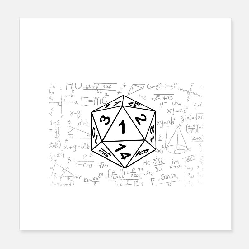 Ne vous inquiétez pas, j'ai un plan RPG Citation Jeu de société Poster 20 x 20 cm
