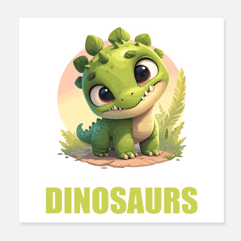 Dino Saurier Dinosaurier Poster 20x20 cm