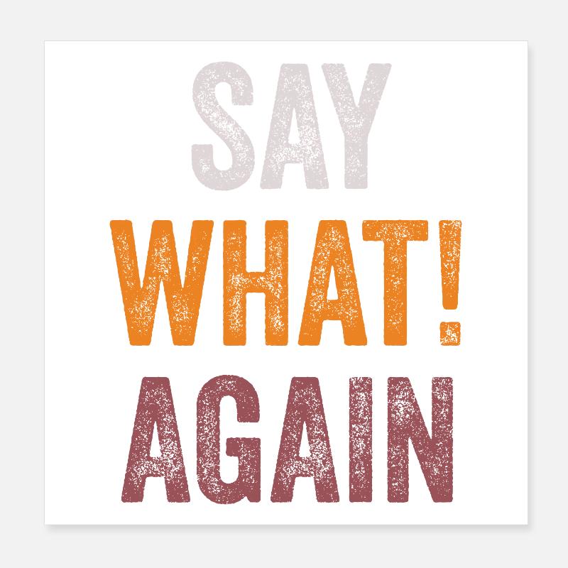 Pulp Fiction - Say What! Again Poster 8" x 8" (20x20 cm)