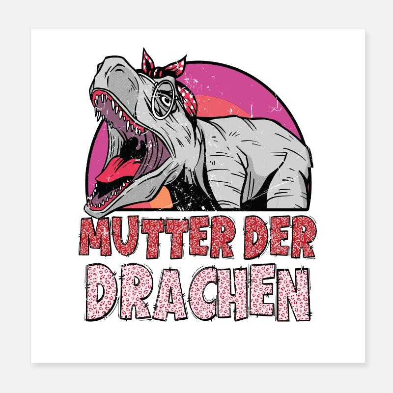 Muttertag MUTTER DER DRACHEN Lustiges Poster 20x20 cm
