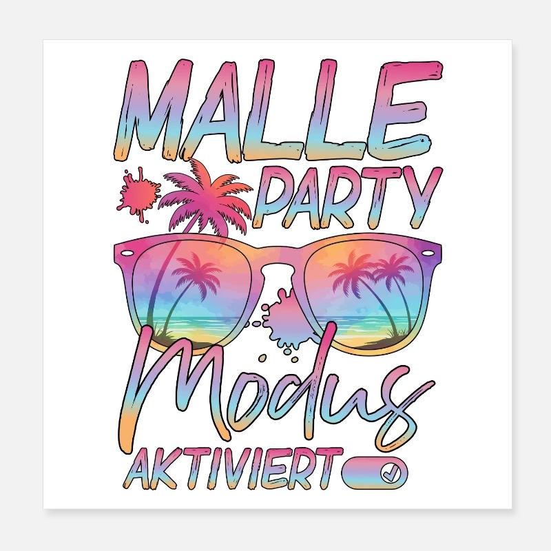 Mode Fête Malle activé Poster 20 x 20 cm