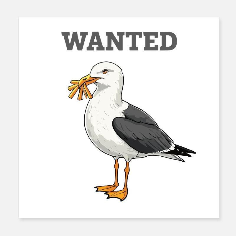 Gesuchte Pommes-möwe Poster 20x20 cm