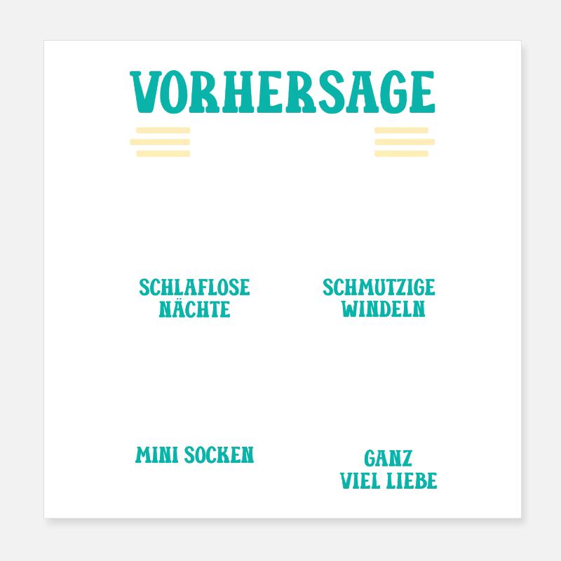 Prédiction de grossesse 2026 drôle Poster 20 x 20 cm