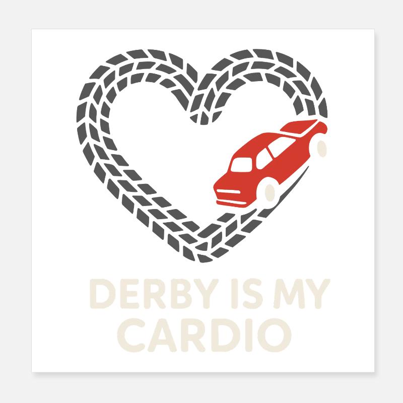 Demolition Derby Fan Pit Crew Crash Driver Fair Poster 20x20 cm