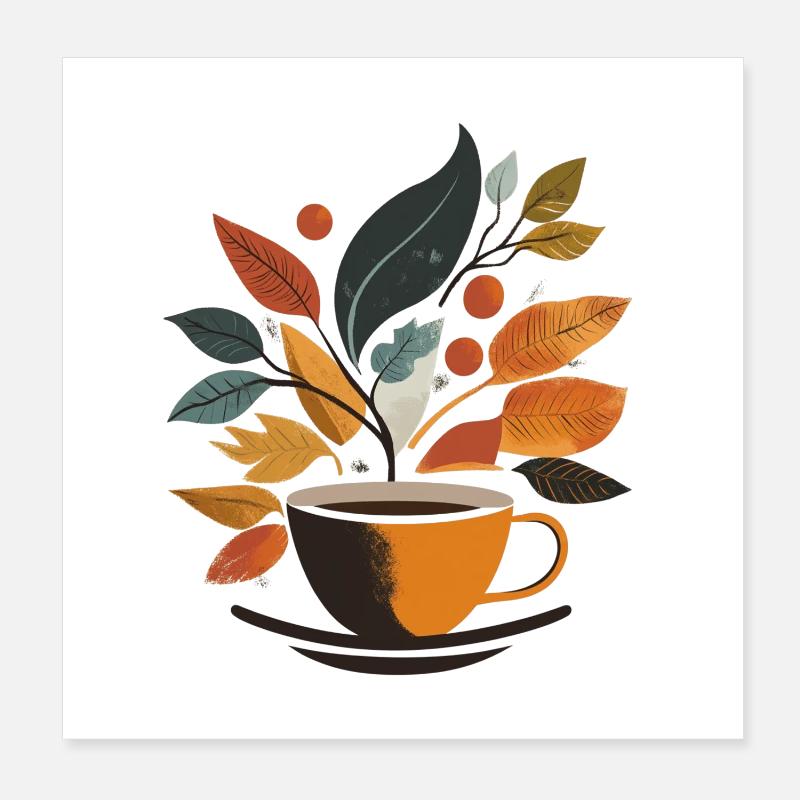 Café Poster 20 x 20 cm