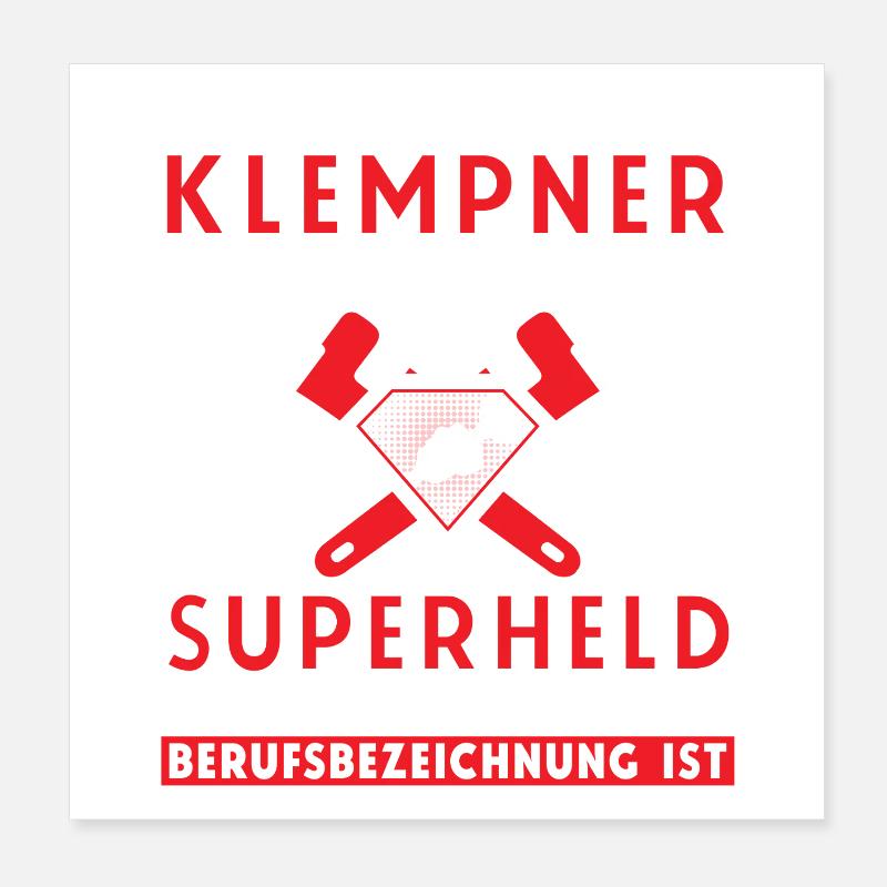 Heating Engineer Heating Construction Plumber Plumber Poster 8" x 8" (20x20 cm)