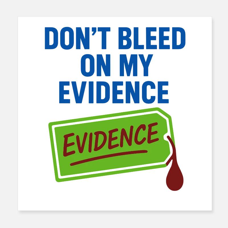 Forensic Chemist Crime Lab Toxicology Poster 8" x 8" (20x20 cm)