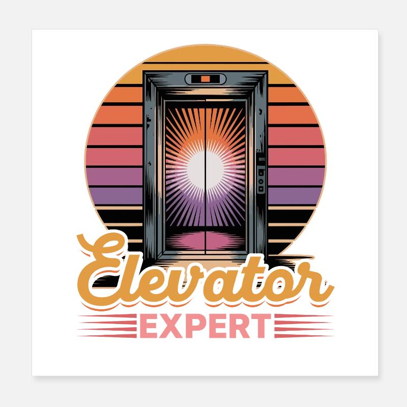 Elevator toddler & kids Poster 8" x 8" (20x20 cm)