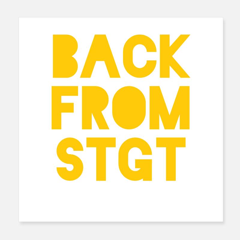 De retour de Stuttgart Poster 20 x 20 cm