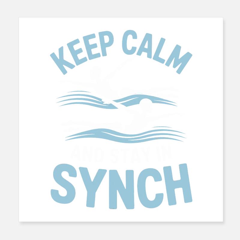 Synchronschwimmen Kunstschwimmen Wassersport Poster 20x20 cm