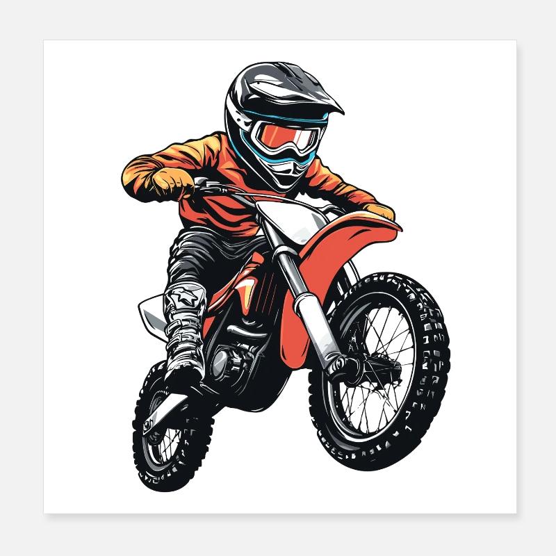 Motocross Poster 20x20 cm