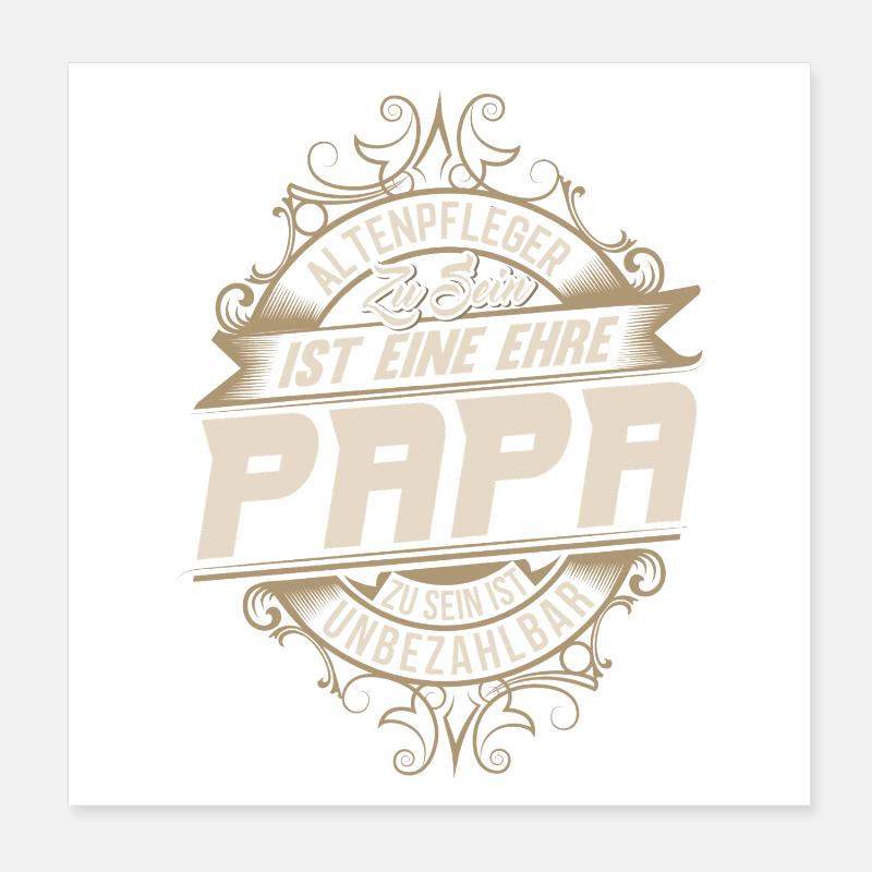Altenpfleger Papa Poster 20x20 cm