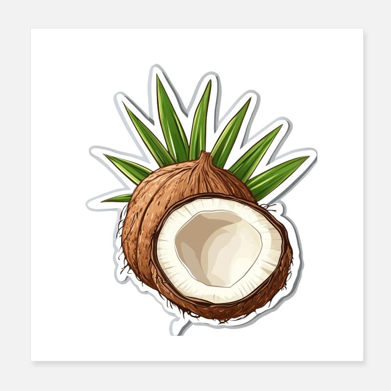 Coconut Poster 8" x 8" (20x20 cm)